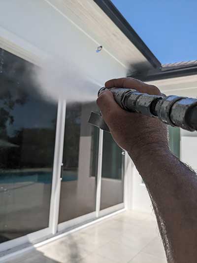 Images of building pressure cleaning in Indian River County