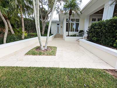 Images of driveway pressure cleaning in Indian River County