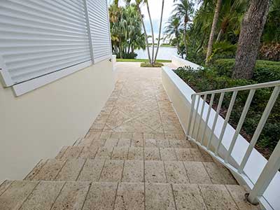 Images of driveway pressure cleaning in Indian River County