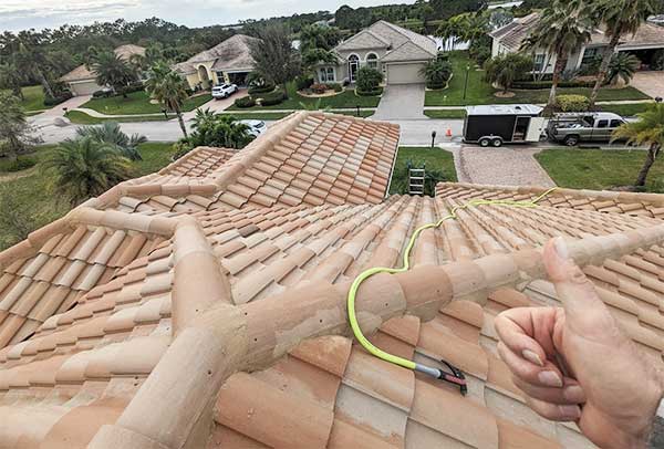 Images of roof pressure wash in Indian River County