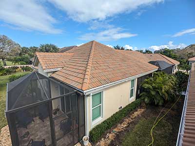 Images of roof pressure wash in Indian River County