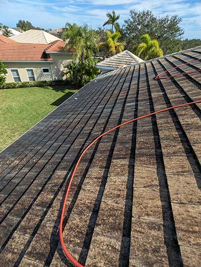 Images of roof pressure wash in Indian River County