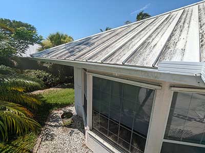 Images of roof pressure cleaning in Indian River County